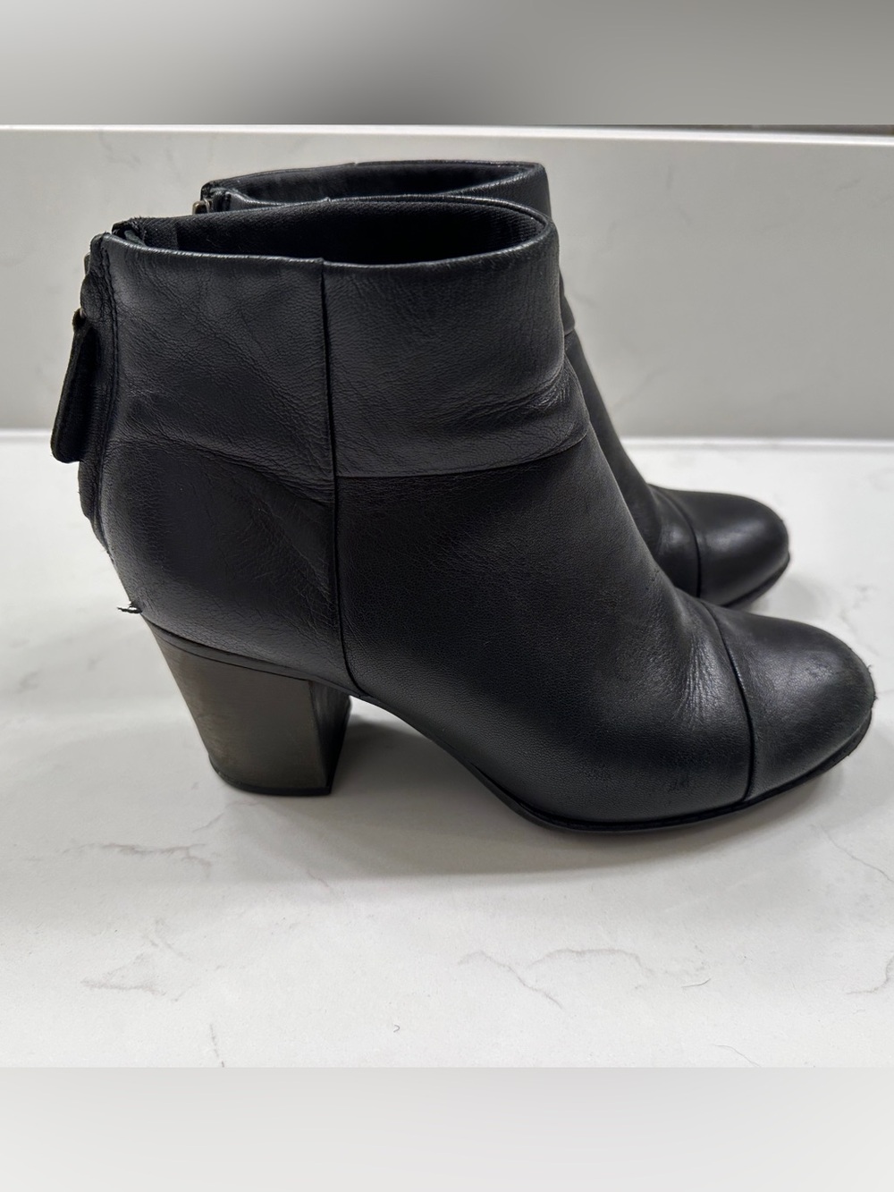 Clark’s Heeled Black Leather Women's Ankle Boots - Picture 1 of 13